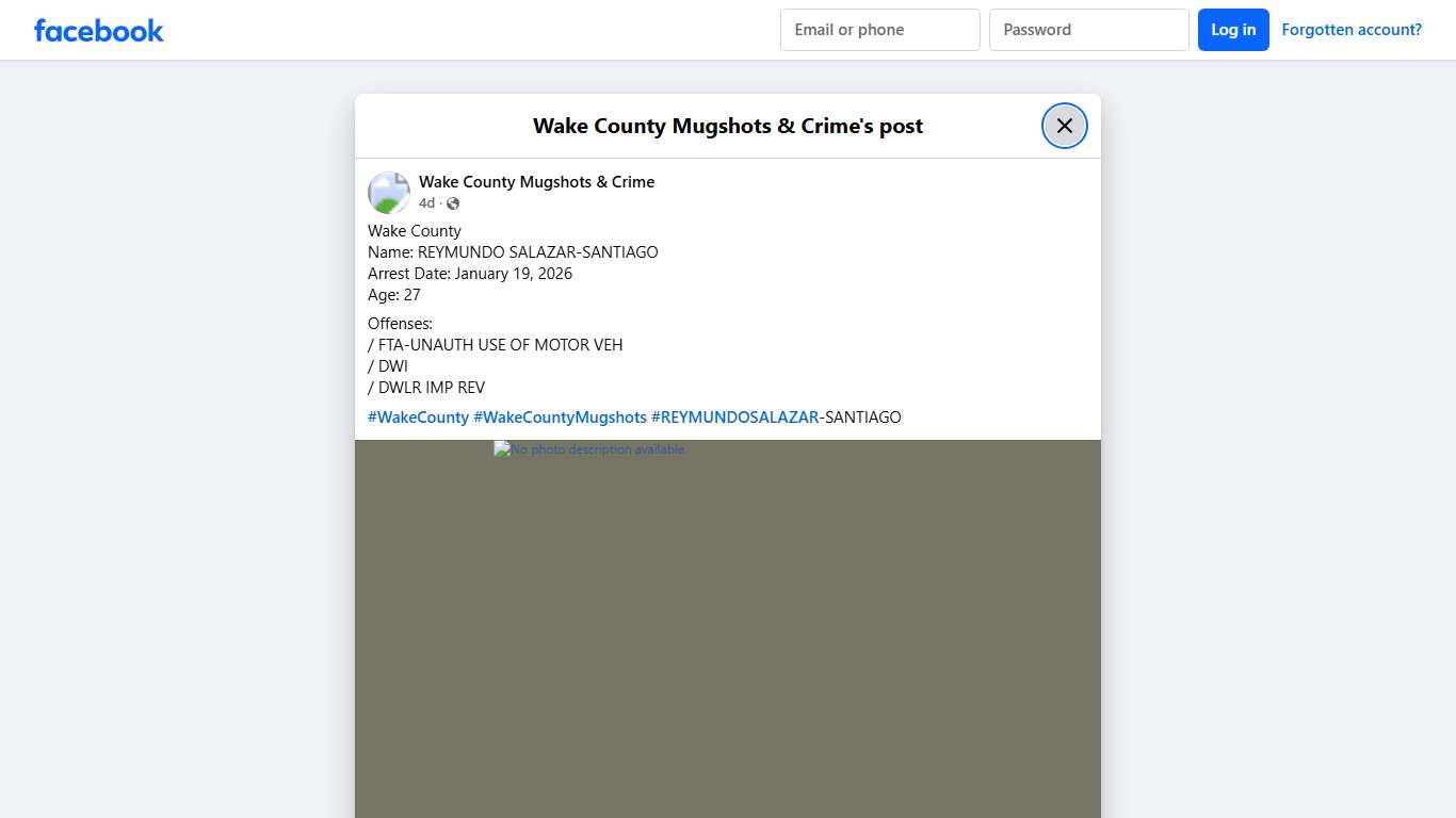 Wake County Name:... - Wake County Mugshots & Crime Facebook